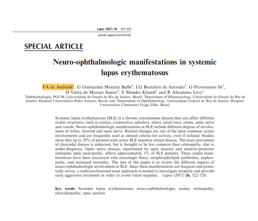 Neuro-ophthalmologic manifestations in systemic lupus erythematosus